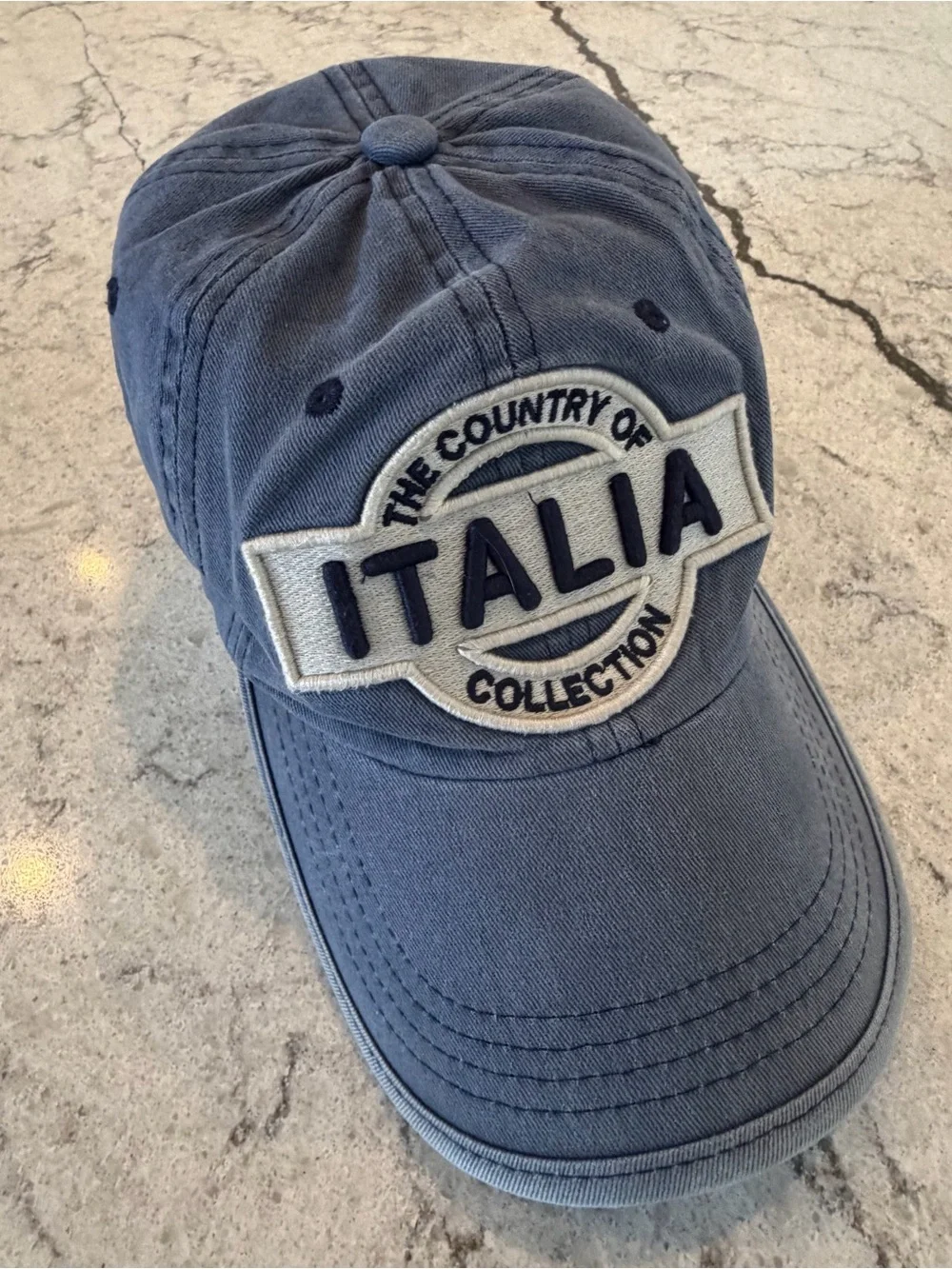 Robin Ruth Italia Italy Baseball Cap Blue Embroidered Italy Adjustable Hat